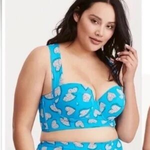 Torrid Blue Heart Print Women's Bralette